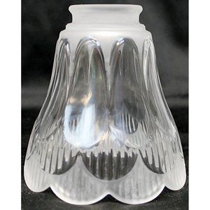 Frosted Clear Glass Sconce Lamp Shade Scallop Edge Replacement Ceiling Fan